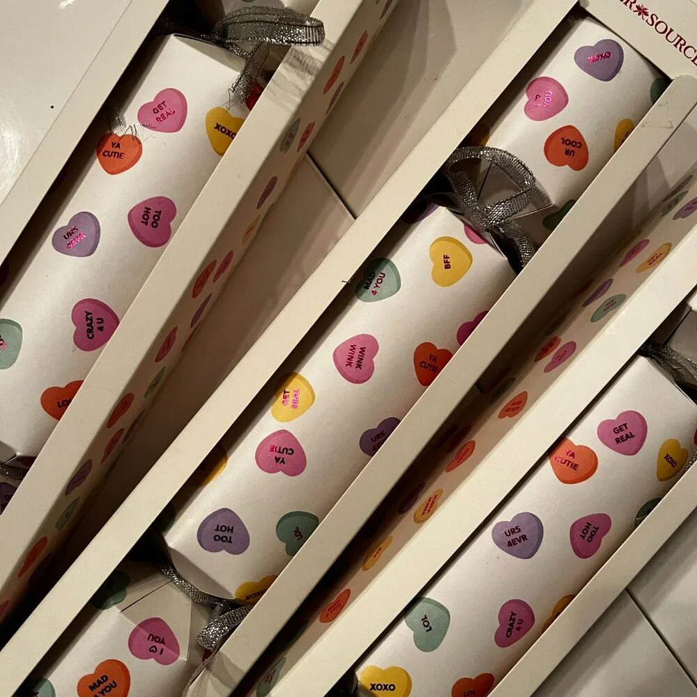 Valentine Conversation Heart Crackers Set of 3 by Paper‎ Source (New)